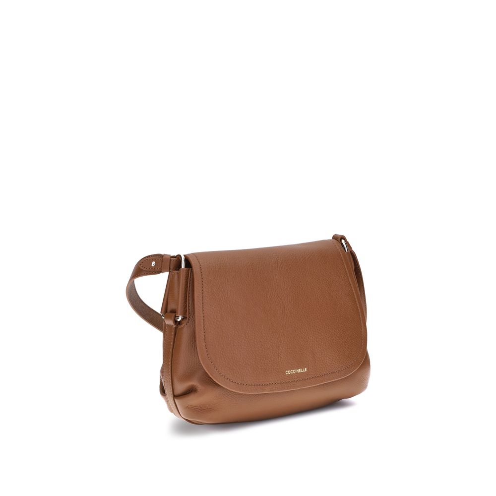 Coccinelle Schultertasche aus Kalbshaut Bos Taurus in Braun